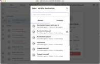 8x8 XF Workspace users can view the available agents, busy status, and call-waiting metrics during a call transfer to queues