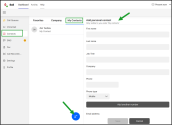 Add personal contact: Provide the contact's details, including name, job title, company, phone number, email address, and any other relevant information as needed