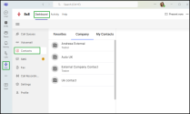 The 8x8 Voice for Microsoft Teams offers integrated management of contacts, enabling users to create, modify, and remove personal contacts