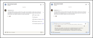 8x8 Work Desktop: Side-by-side view showing an AI-generated reply in the user's preferred language within a thread conversation