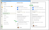 Work Apps Settings: Administrators can control the visibility of the ‘Set mu status to Do not disturb’ status on the calendar & Settings panel for all users within 8x8 Work for Desktop