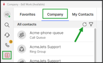 Refresh the contacts from the Company directory