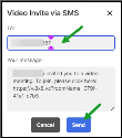 Create the video invitation via SMS