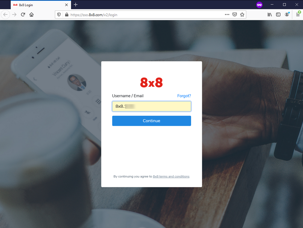 8x8 Virtual Office Analytics: how to log in?