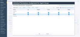 Role permissions - Schedule individual permissions assignment