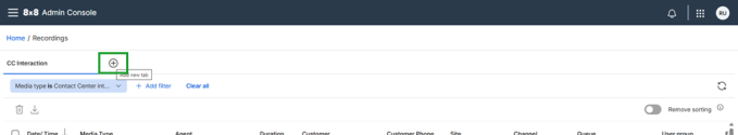 Indicates how to create a new tab