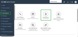 How to access Subscriptions in the 8x8 Admin Console