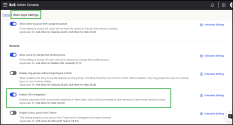 8x8 Admin Console Work Apps Settings showing Citrix integration enabled to allow automatic environment detection in web app