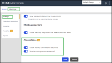 activate the meeting summarization features