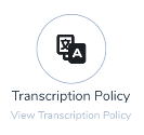 Transcription Policy tile 