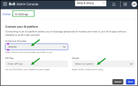 Set up the connection to the AI platform