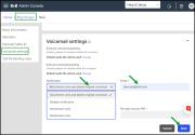 Enable voicemail notifications for Ring Groups