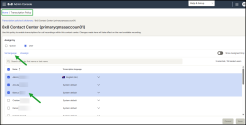 Transcription Policies - Select users or queues to assign a transcription language at once