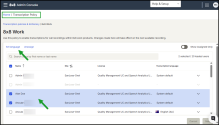 Transcription Policies - Select users to assign a transcription language simultaneously