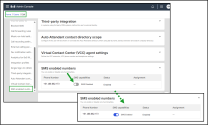 Add 8x8 Work users - Enable SMS number to a user