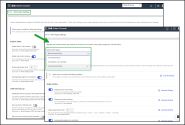 Use the Select Profile Policy feature to choose and manage settings for a specific user policy in the latest Work Apps Settings page Side-by-side view of the updated Work Apps Settings page, highlighting the Select Profile Policy feature