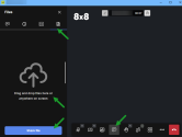 8x8 Meeting screen showing how to upload and share files via the Files tab
